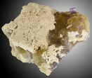 Sharp Purple on Yellow Cubic Fluorite - Cave-in-Rock, Illinois #32198-1